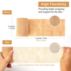 10 Rollen Medizinischer Klebeverband Elastisches Atmungsaktives Sport-Selbstklebeband Beige Wickelband für Finger Handgelenk Knöchel Erste Hilfe