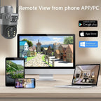 4K 8MP Dual-Objektiv PTZ Solarkamera Dual-Screen PIR Menschliche Verfolgung Outdoor WIFI Sicherheits-CTV Überwachungs-IP-Kamera