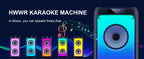 Kabelloser Bluetooth-Lautsprecher, Karaoke-Maschine mit 2 Mikrofonen, Karaoke-Partylautsprecher für Zuhause mit LED-Licht