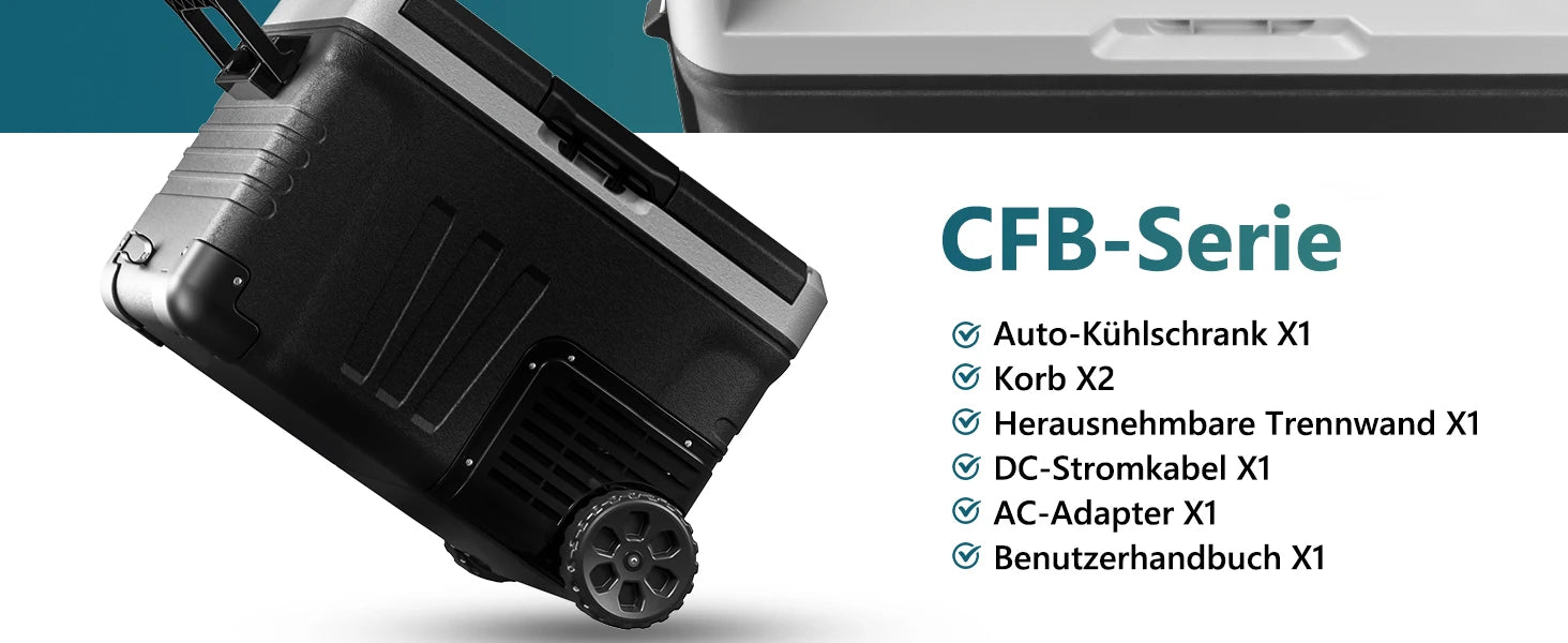35L compressor cooling box, Car Refrigerator with App, Portable freezer wardrobe for 12V/24V & 220-240V, Cooling Range-20 °C to 20 °C, K