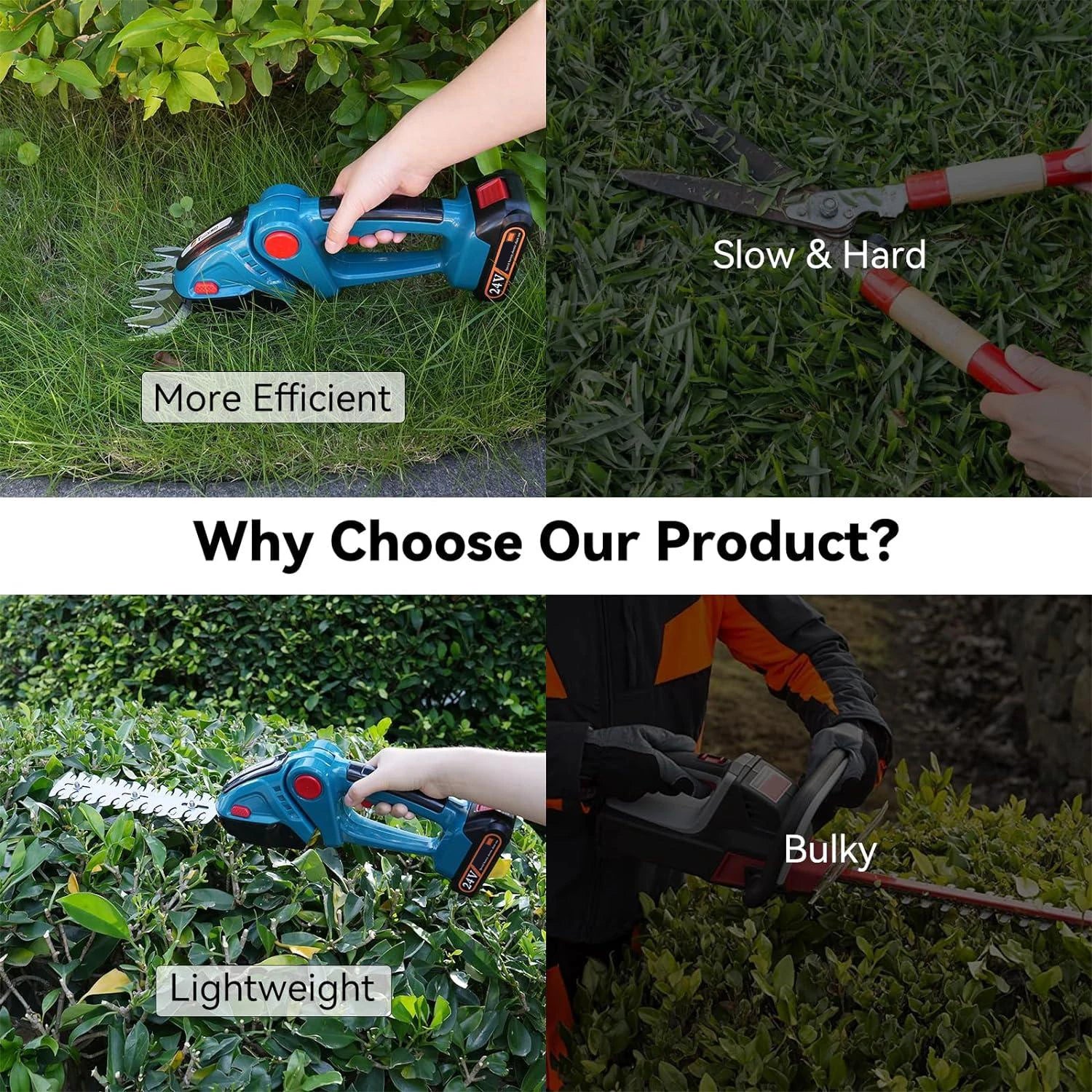 Akku-Heckenschere 2-in-1 Haushalt Rasenmäher Gartenschere Gartengeräte Für Makita Akku Schere Astsäge