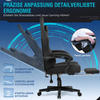 GTPLAYER Gaming-Stuhl Atmungsaktiver Bürostuhl Bürostuhl Ergonomisch Hochwertiger Stoff Ergonomischer PC-Stuhl
