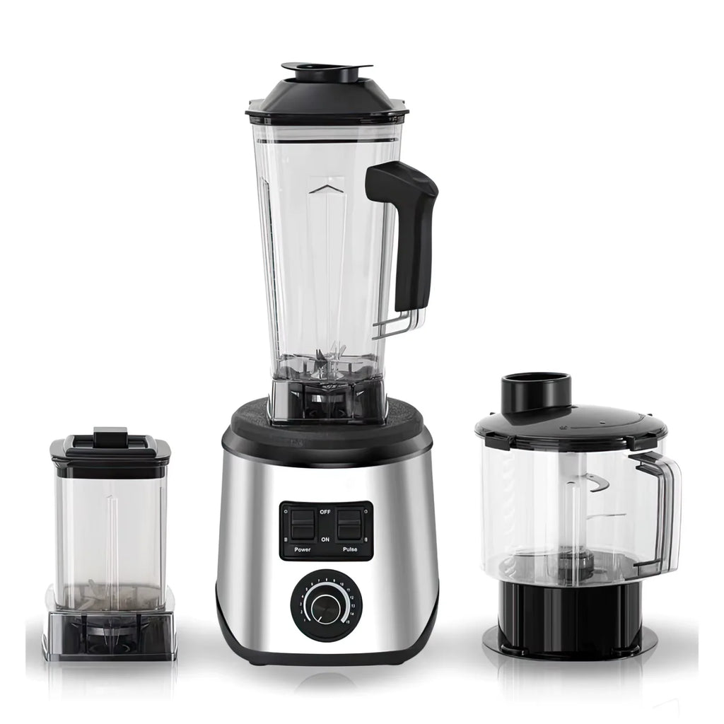 3-in-1 Leistungsstarker Standmixer Entsafter Smoothie Maker 0.5/1.5/2.5L 3 Behälter Küchenmaschine Mixer für Eis Nüsse Obst