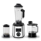 3-in-1 Leistungsstarker Standmixer Entsafter Smoothie Maker 0.5/1.5/2.5L 3 Behälter Küchenmaschine Mixer für Eis Nüsse Obst
