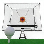 Golf-Trainingsnetz mit Ballrückführung und Ballfangtuch, großes Golftrainingsgerät mit Tragetasche für Chipping und Schwung, 305 x 244 cm