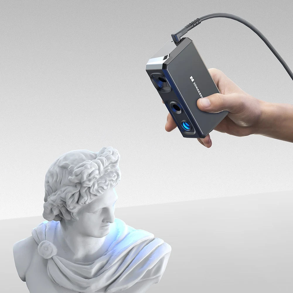 3DMakerpro Seal 3D Scanner, 0.05mm Resolution, 0.01mm Accuracy, 24-bit Color Capture, 5x More Detail Per Unit, Anti-shake Lens