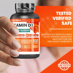 Vitamin D3 2000 IE 50mcg Hochdosiert, 1 pro Tag, 450 Tabletten D3 Vitamin Cholecalciferol (15+ Monate), Immunsystem, Knochen, Zähne, Muskeln, Ergänzung Vit D Premium Qualität Vitastrong