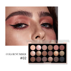 18-Farben-Lidschatten-Palette – Perlglanz, Matt, feiner Schimmer, Glitzer, Erdtöne, langanhaltend, hochpigmentiert