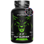 Fatburner Z-F Vitastrag-Schlankheitskapseln, Fettverbrennungsergänzung für Männer und Frauen, Rhodiola Rosea, Chrompikolinat, Koffein, Chili, Jod, Vitamin B3 Reines Niacin