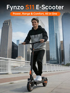 NFC Fynzo S11 Fold E-Scooter 1100W 15.6Ah 45km/h Max Speed Dual Suspension 10" Tubeless Tires 60km Range Front Suspension Fork