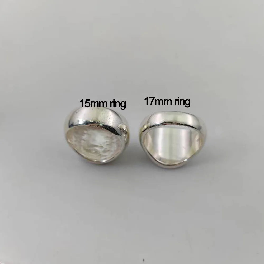 Personalisierter gravierter 17 mm runder Siegelring, gravierte Buchstaben, Logo-Ringe, modischer Kupfer-Schmuck für Herren
