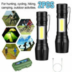 99000000LM Ultrahelle taktische Taschenlampe Hochleistungs-LED-Taschenlampe Wiederaufladbar Wasserdicht Tragbare Handlampe für Outdoor-Camping Polizei Notfallgebrauch