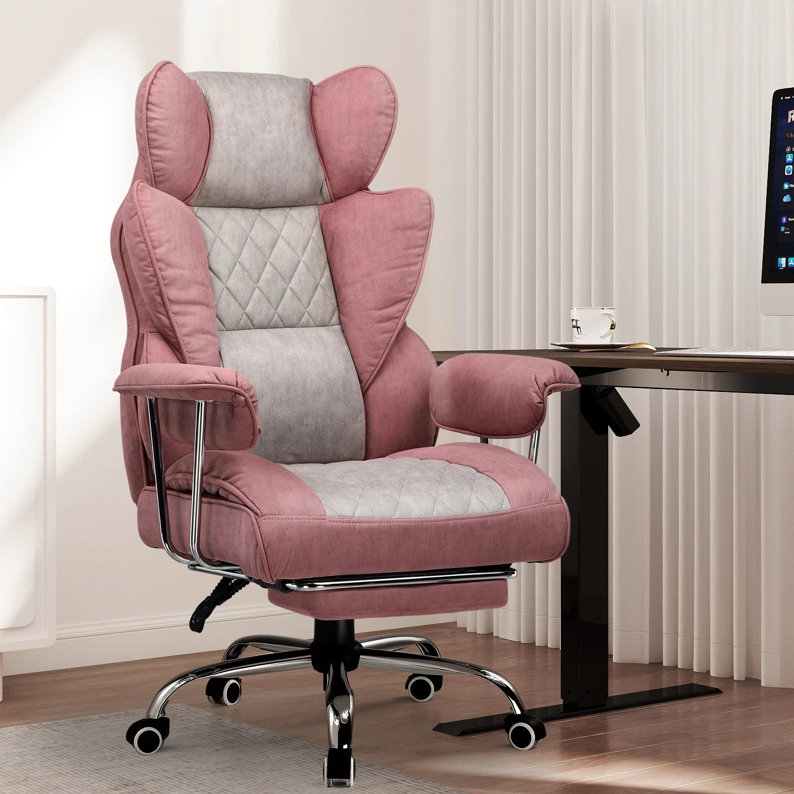 GTPLAYER Gaming Stuhl Bürostuhl mit Taschenfederkern-Lordosenstütze, ergonomischer und bequemer breiter Bürostuhl