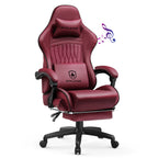 GTPLAYER Gaming Stuhl Ergonomischer Gaming-Sessel Bürostuhl PC Fußstütze Lautsprecher Musik Bürostuhl bis 150 kg