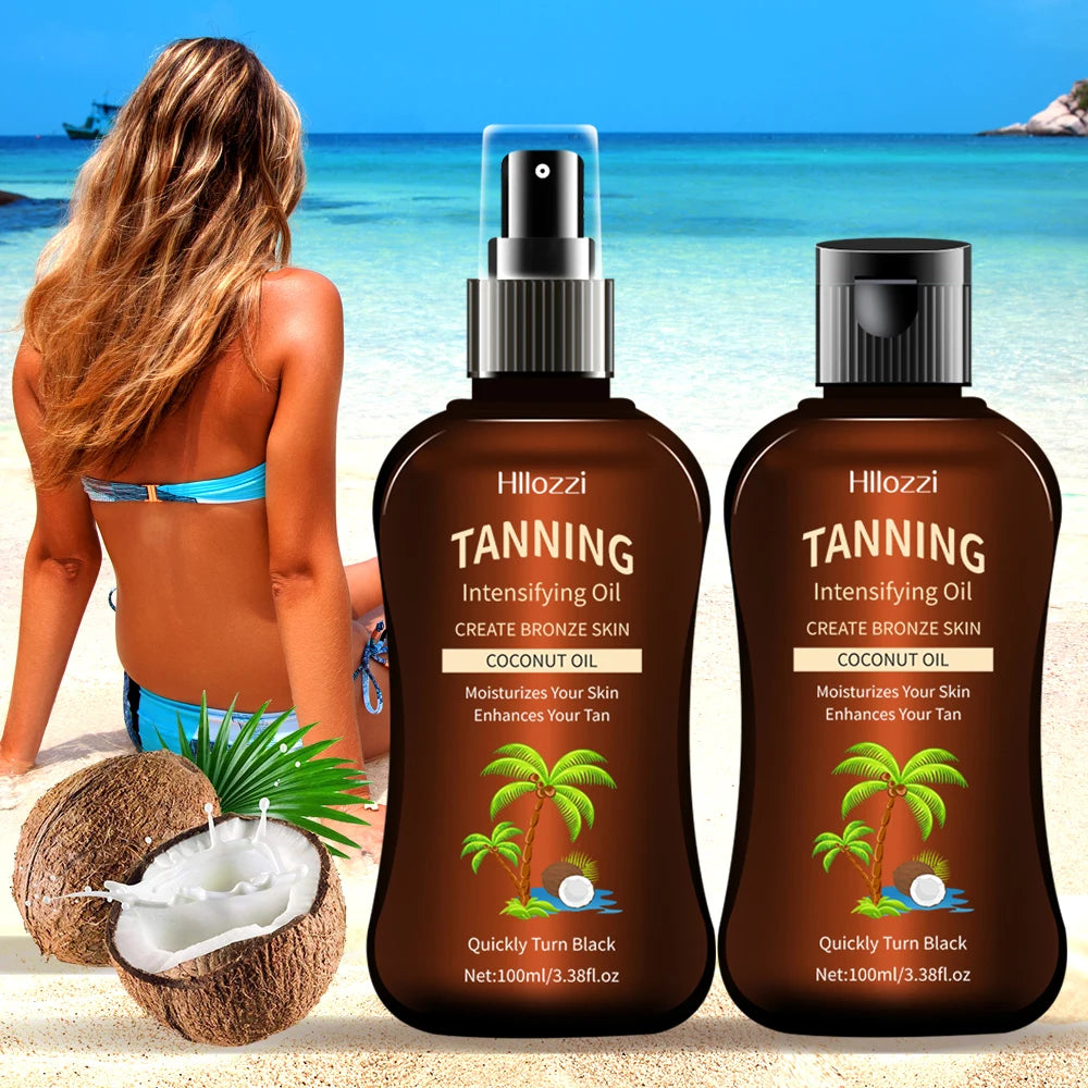 100 ml/3,38 fl.oz Kokosnuss-Bräunungsöl SelbstbräunerIntensivierungsöl SelbstbräunerIntensivierungsöl Neue Sommerprodukte
