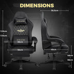 GTPLAYER Gaming-Stoffstuhl, ergonomischer Bürostuhl, PC-Stuhl, verstellbarer und drehbarer Schreibtischstuhl
