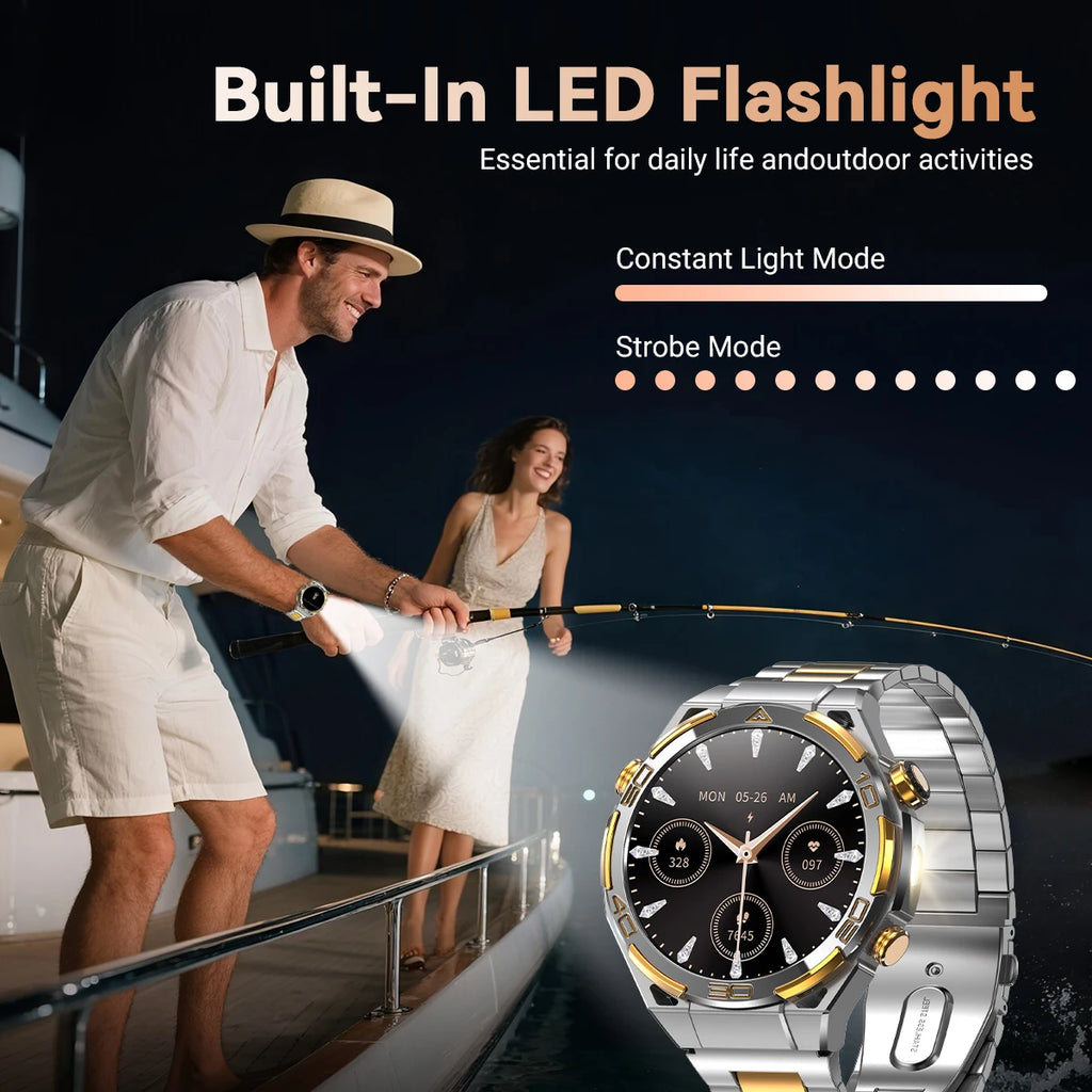 Blackview W90 Pro Smartwatch 1,43" AMOLED Display, Bluetooth Anruffunktion, Herzfrequenzüberwachung, 900 mAh/ 20 Tage Standby, Herren Smartwatch