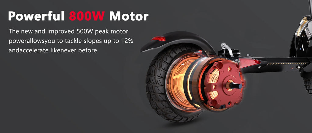 Electric Scooter 800W Motor 48V13AH Battery Send Removable Seat E-Scooter Adult 10" Tire City Commuter All-Terrain Fold Scooters