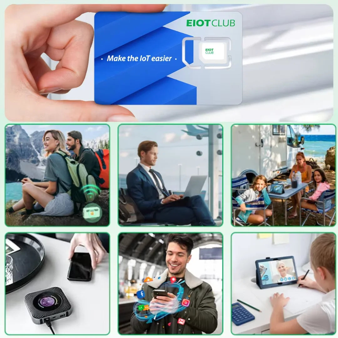 EIOTCLUB Europe SIM-Karte, 1 GB, High-Speed Prepaid Daten-SIM für 33 EU-Länder, aufladbar, für Telefone, Router, Tablets