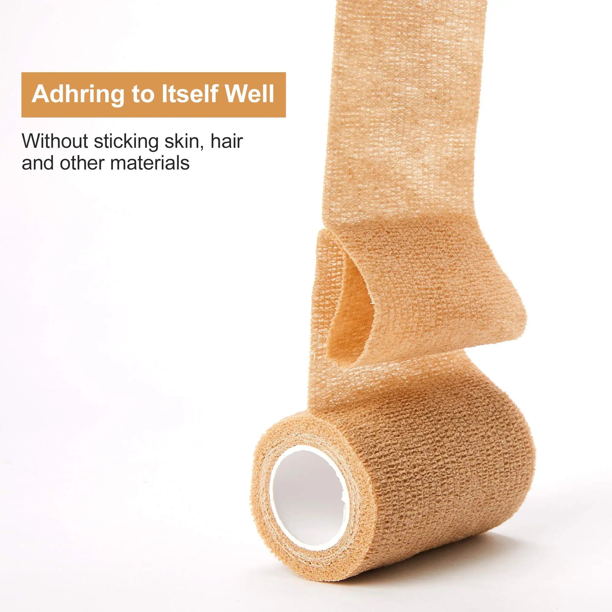 10 Rollen Medizinischer Klebeverband Elastisches Atmungsaktives Sport-Selbstklebeband Beige Wickelband für Finger Handgelenk Knöchel Erste Hilfe