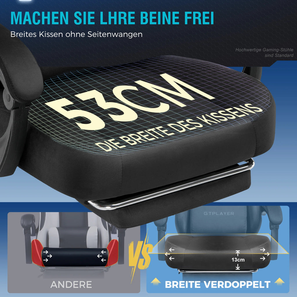 GTPLAYER Gaming-Stuhl Atmungsaktiver Bürostuhl Bürostuhl Ergonomisch Hochwertiger Stoff Ergonomischer PC-Stuhl