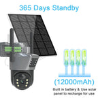 4K 8MP Dual-Objektiv PTZ Solarkamera Dual-Screen PIR Menschliche Verfolgung Outdoor WIFI Sicherheits-CTV Überwachungs-IP-Kamera