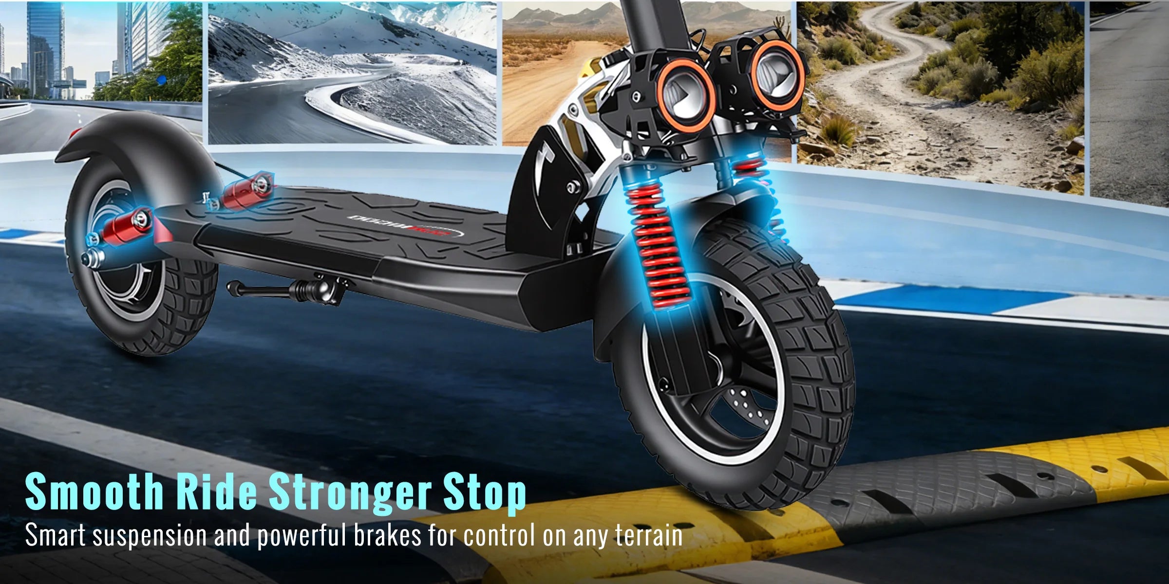 SUNNIGOO 800W Elektroroller für Erwachsene – 25 km/h hohe Geschwindigkeit, 45-55 km große Reichweite, 10 Zoll Offroad-Reifen, faltbarer Pendler-E-Scooter