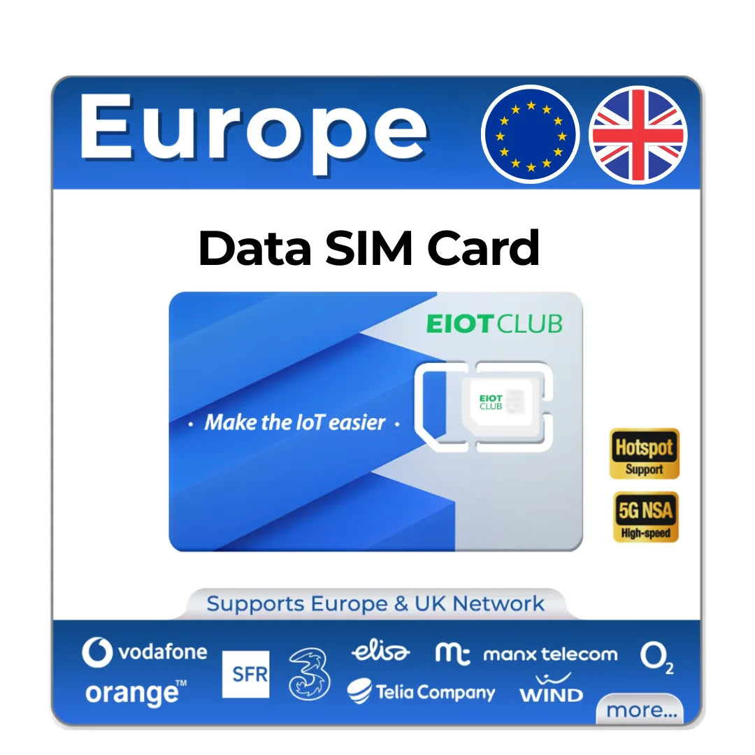 EIOTCLUB Europe SIM-Karte, 1 GB, Prepaid Highspeed-Datentarif-SIM für 33 EU-Länder, aufladbar, für Smartphones, Router, Tablets Hauptbild