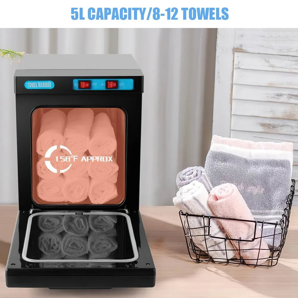 UV Hot Towel Warmer Cabinet 20L 150W Hot Bath Towel Warmer with Aluminum Chamber Fast Heating for Facial Spa Hair Beauty Salon