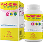 Magnesiumbisglycinat-Kapseln mit Vitamin B6, Vitamin B1, Vitamin B5 – Magnesium pur Bisglycinat bei geistiger Müdigkeit – Magnesiumbisglycinat 250 mg – Magnesiumbisglycinat