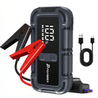 POPDEER PD-J06 4000A Starthilfe, 12V Auto Starthilfe mit LCD-Display Dual USB für 10.0L Benzin/8.0L Diesel LKW Wohnmobil Boot