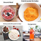 1000W Hochleistungs-4-in-1-Handmixer, Multifunktions-Edelstahlmixer, Gemüse- und Fleischhacker, Schneebesen und Eierschläger, Smoothie- und Milchshake-Set, Babynahrungszubereiter, Elektrischer Küchenmixer für Zuhause, All-in-One-Fleischwolf