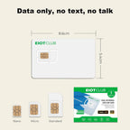 EIOTCLUB USA Prepaid SIM-Karte 1GB AT&T, T-Mobile, High-Speed-Netzwerk, Nur-Daten-SIM für Telefon, Überwachungskamera, Router, Hotspot
