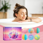 OceAura 6er-Set Sprudelbadbomben-Kugeln, Peeling, Körperpflege, Hautnährung, Lindert Müdigkeit, Stress, Angstzustände, Reinigt Poren, Körperbadebomben-Set