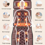 Multifunktionale Lendenwirbel-Traktions-Massage-Matratzenauflage Ganzkörper-Elektro-Schulter-Nacken-Taillen-Rücken-Vibrations-Massage-Kissen