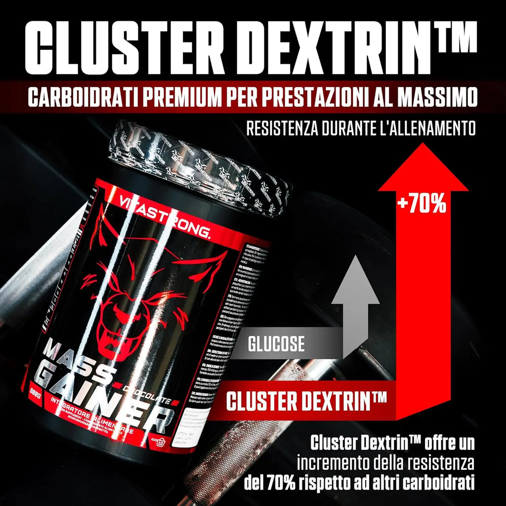 Mass Gainer Vitastrag, 30 % hochkalorisches Proteinpulver, Maltodextrin, Cluster Dextrin, 3G Kreatin-Monohydrat-Pulver, Gainer Muskelmasse Männer & Frauen Hohe Qualität, Weight Gainer