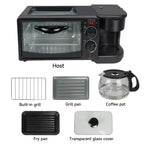 Multi-function Breakfast Maker 3 in 1 Insulation Sump Coffee Pot Anti-slip Feet Food Grade Water Tank Work Separately 220V