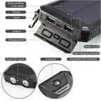 10000000mAh Solar Powerbank 2USB LED Akku Ladegerät für Mobiltelefone