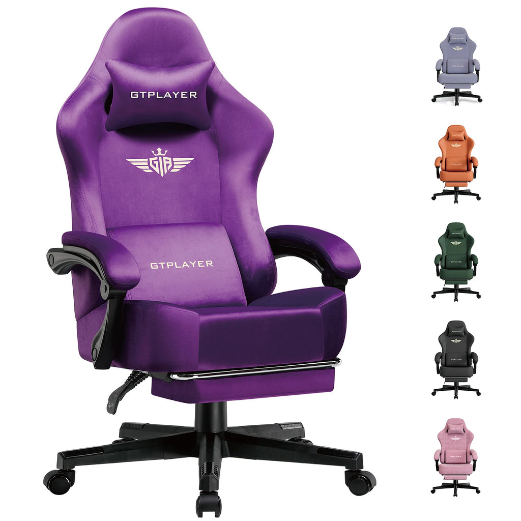 GTPLAYER Gaming-Stuhl Atmungsaktiver Bürostuhl Bürostuhl Ergonomisch Hochwertiger Stoff Ergonomischer PC-Stuhl