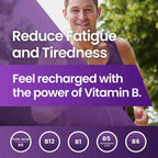 Vitamin B Komplex hochdosiert, 180 Tabletten Vitamine Gruppe B Biotin, Thiamin B1, Riboflavin B2, Vitamin B3 Niacin, B5 Pantothensäure, B6, Vitamin B12 und Folsäure
