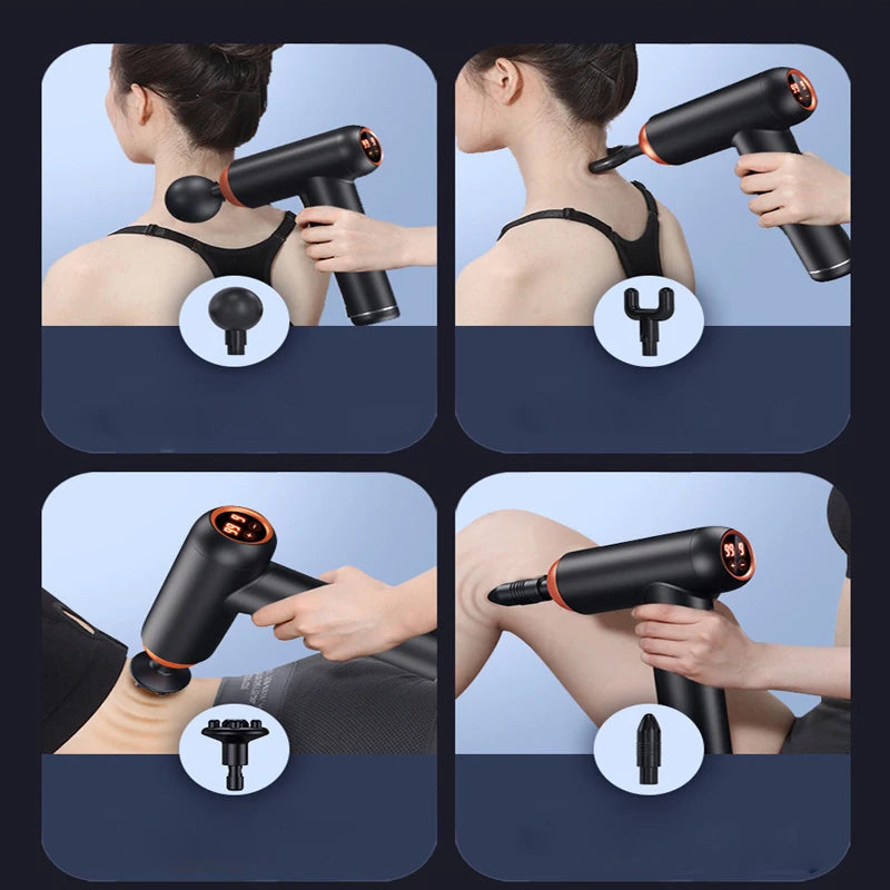 99 Gänge Massagepistole Smart Hit Faszienpistole Elektrisches Nackenmassagegerät für Körpermassage Entspannung Fitness Muskelkater Linderung