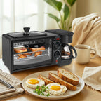 Multi-function Breakfast Maker 3 in 1 Insulation Sump Coffee Pot Anti-slip Feet Food Grade Water Tank Work Separately 220V