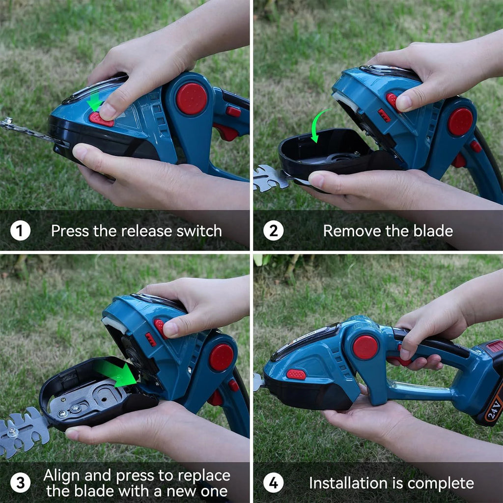Akku-Heckenschere 2-in-1 Haushalt Rasenmäher Gartenschere Gartengeräte Für Makita Akku Schere Astsäge
