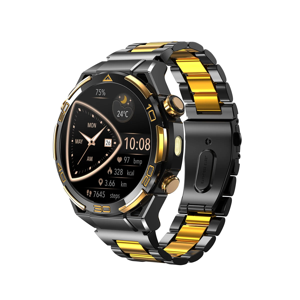 Blackview W90 Pro Smartwatch 1,43" AMOLED Display, Bluetooth Anruffunktion, Herzfrequenzüberwachung, 900 mAh/ 20 Tage Standby, Herren Smartwatch