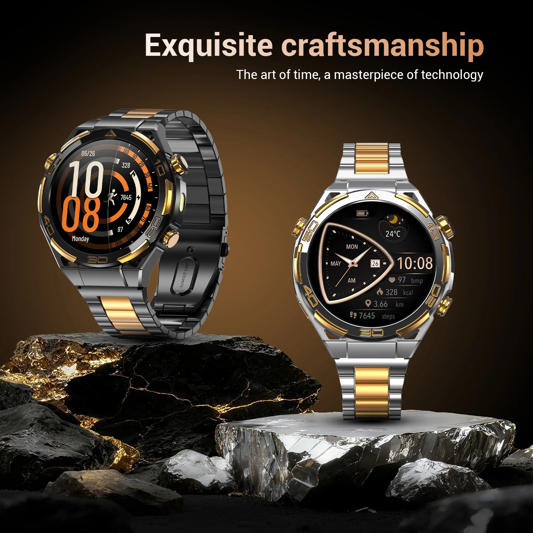 Blackview W90 Pro Smartwatch 1,43" AMOLED Display, Bluetooth Anruffunktion, Herzfrequenzüberwachung, 900 mAh/ 20 Tage Standby, Herren Smartwatch