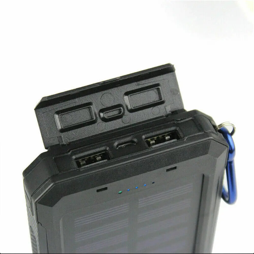 10000000mAh Solar Powerbank 2USB LED Akku Ladegerät für Mobiltelefone Zweitbild