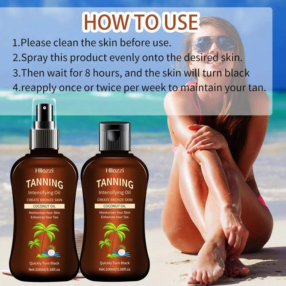 100 ml/3,38 fl.oz Kokosnuss-Bräunungsöl SelbstbräunerIntensivierungsöl SelbstbräunerIntensivierungsöl Neue Sommerprodukte