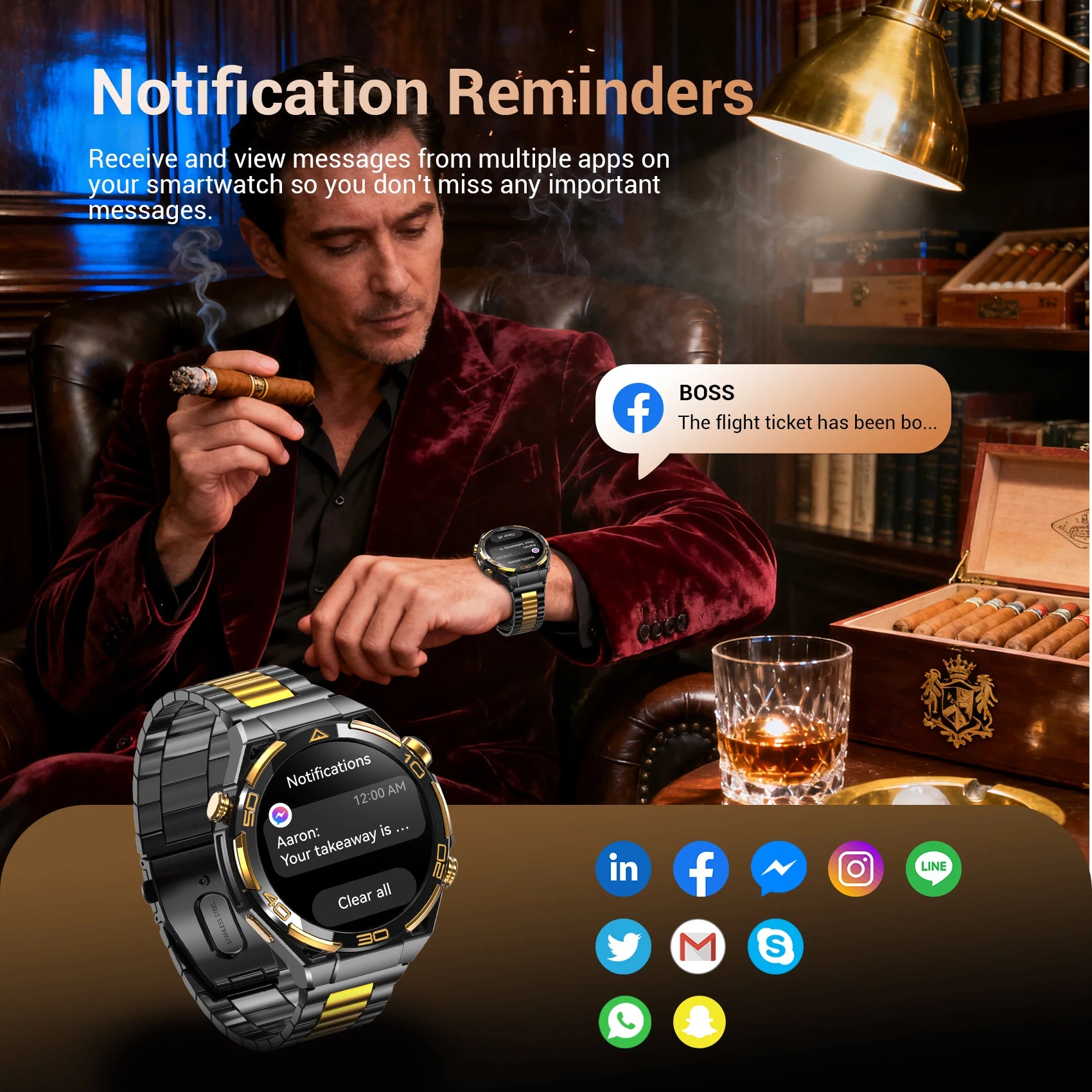 Blackview W90 Pro Smartwatch 1,43" AMOLED Display, Bluetooth Anruffunktion, Herzfrequenzüberwachung, 900 mAh/ 20 Tage Standby, Herren Smartwatch