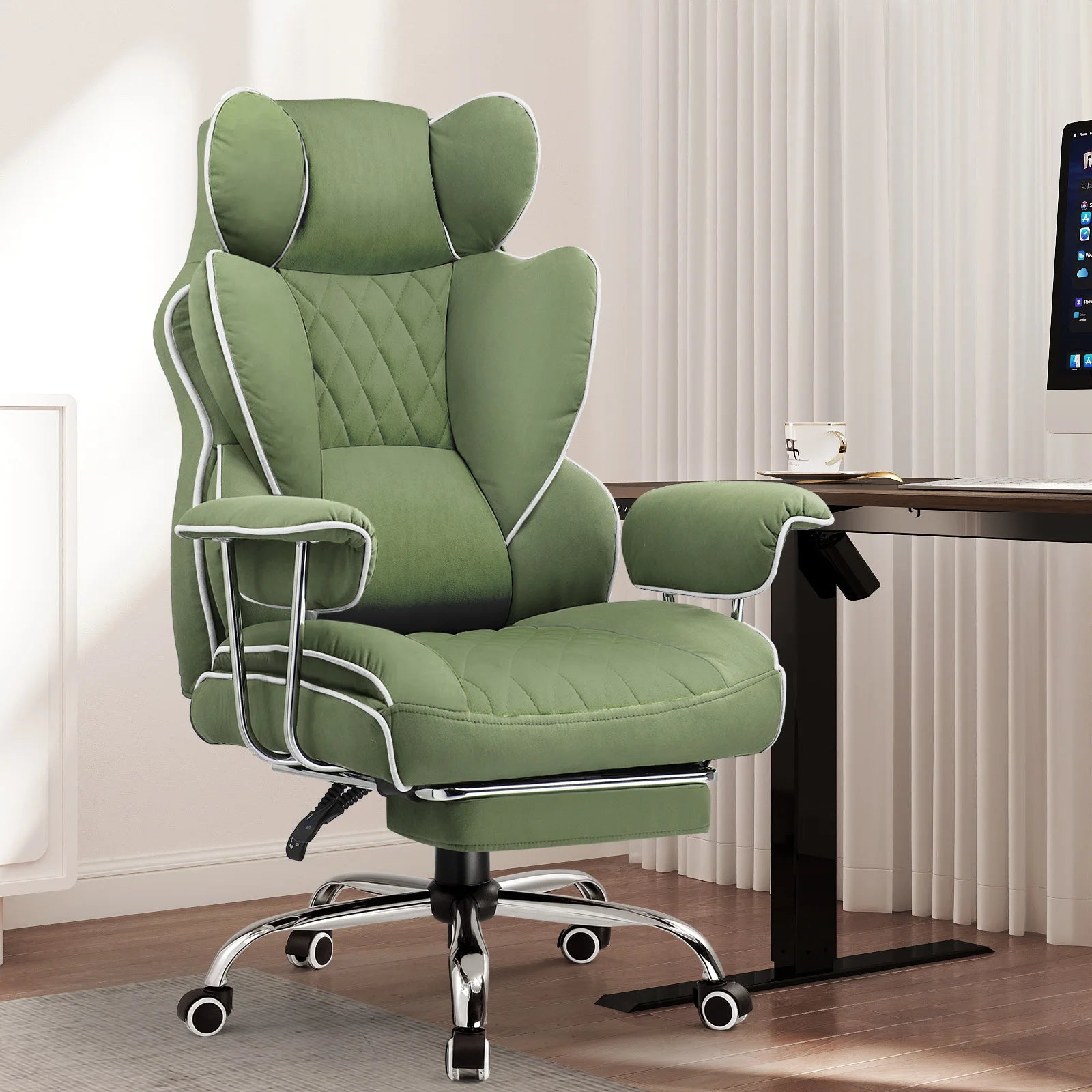 GTPLAYER Gaming Stuhl Bürostuhl mit Taschenfederkern-Lordosenstütze, ergonomischer und bequemer breiter Bürostuhl