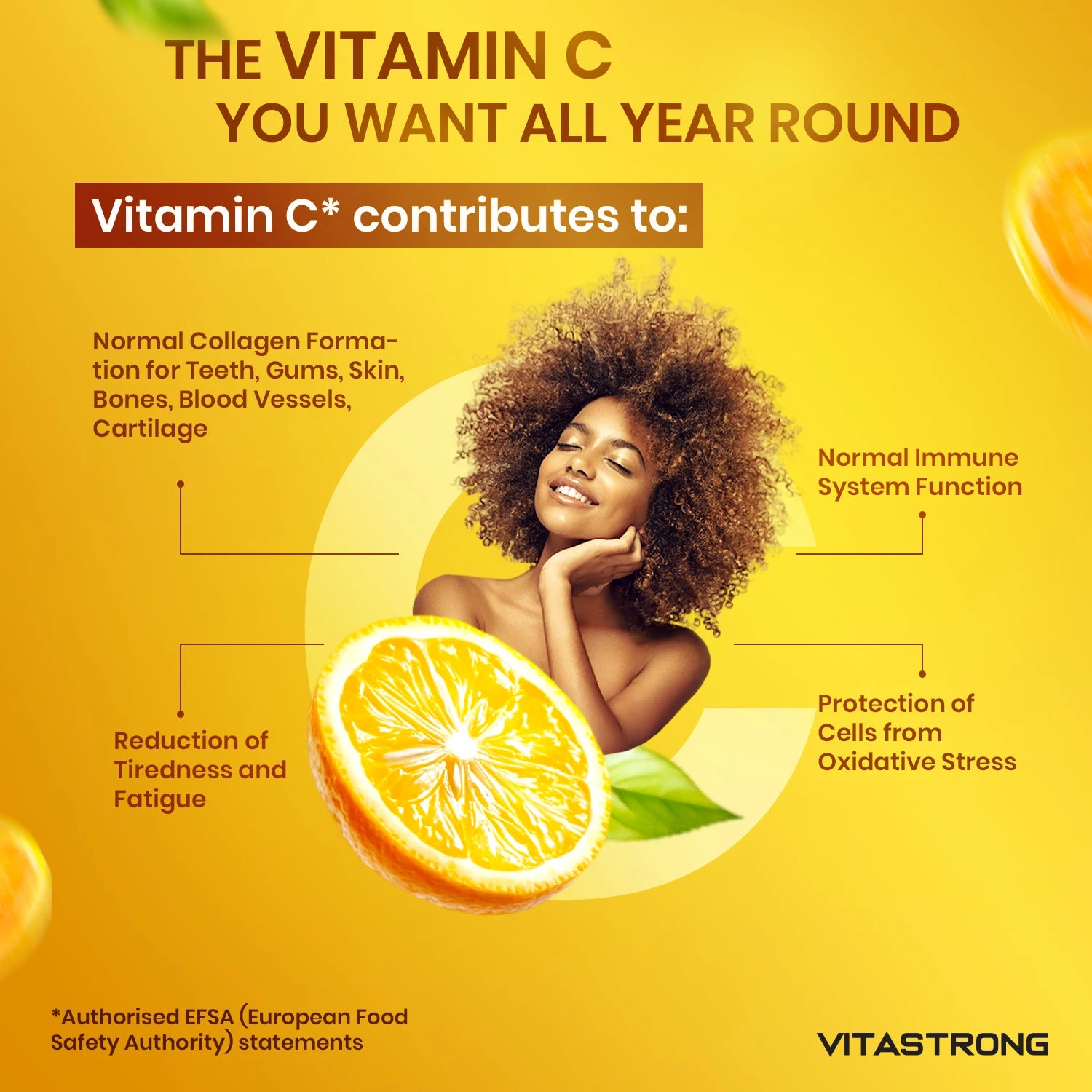 Vitastrong Vitamin C 1000mg Hochdosiert – 200 Tabletten, 100% Vegan, Retard-Ascorbinsäure zur Immununterstützung, für gesunde Haut, zur Verringerung von Müdigkeit und zur Kollagenbildung